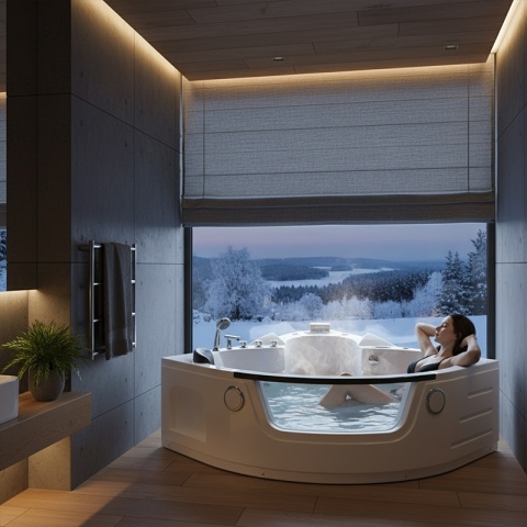 WANNA SPA Z HYDROMASAŻEM ORINO 632C 135x135 CM