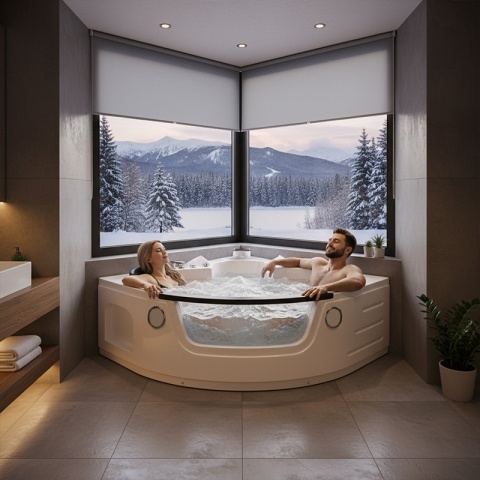 WANNA SPA Z HYDROMASAŻEM ORINO 632C 135x135 CM