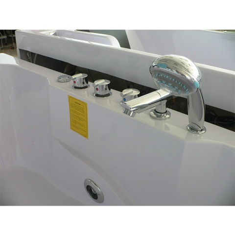 WANNA Z HYDROMASAŻEM Z PODGRZEWACZEM CARMEN 631RH PRAWA BIAŁA 180x120 CM