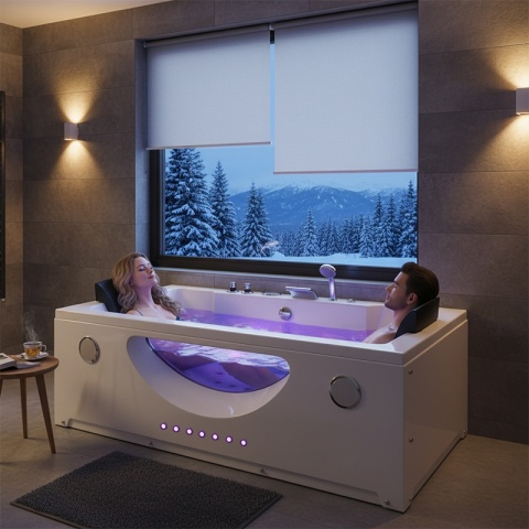 WANNA Z HYDROMASAŻEM LEVANTE 659 BIAŁA 180x90 CM