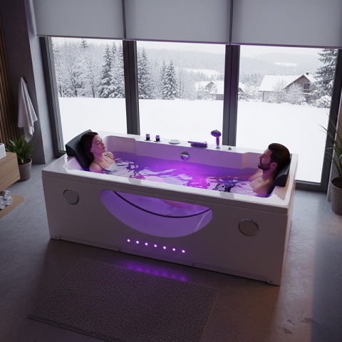 WANNA Z HYDROMASAŻEM LEVANTE 659 BIAŁA 180x90 CM