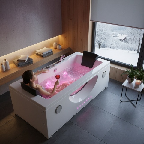 WANNA Z HYDROMASAŻEM LEVANTE 659 BIAŁA 180x90 CM