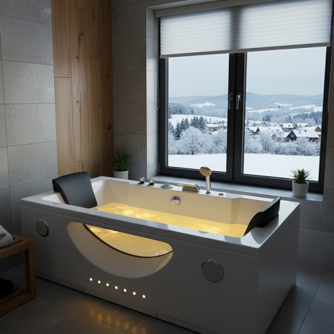 WANNA Z HYDROMASAŻEM LEVANTE 659 BIAŁA 180x90 CM