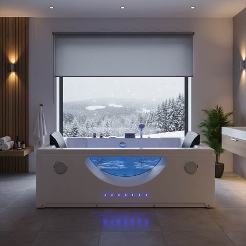 WANNA Z HYDROMASAŻEM LEVANTE 659 BIAŁA 180x90 CM