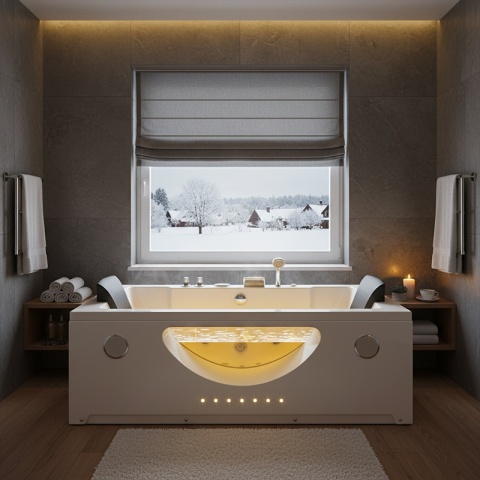 WANNA Z HYDROMASAŻEM LEVANTE 659 BIAŁA 180x90 CM