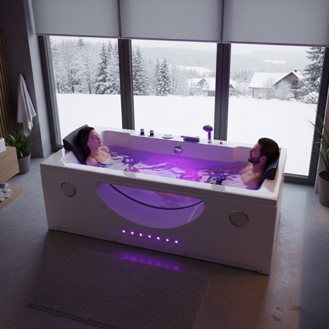 WANNA Z HYDROMASAŻEM Z PODGRZEWACZEM LEVANTE 659H BIAŁA 180x90 CM