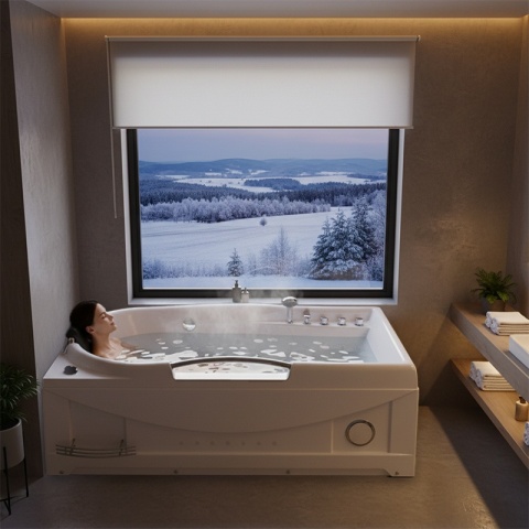 WANNA Z HYDROMASAŻEM RAMZES 634 BIAŁA 168x85 CM