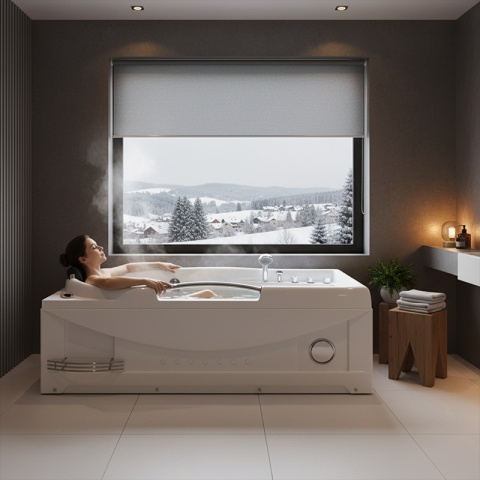 WANNA Z HYDROMASAŻEM RAMZES 634 BIAŁA 168x85 CM