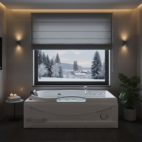 WANNA Z HYDROMASAŻEM RAMZES 634 BIAŁA 168x85 CM