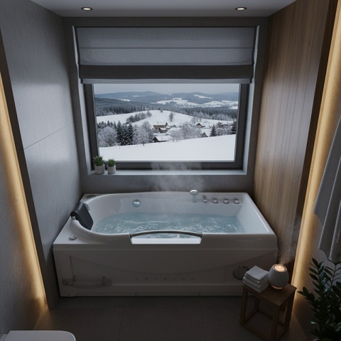 WANNA Z HYDROMASAŻEM RAMZES 634 BIAŁA 168x85 CM