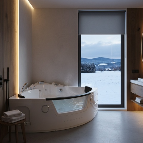 WANNA Z HYDROMASAŻEM Z PODGRZEWACZEM ORINO 632BH 157x157 CM