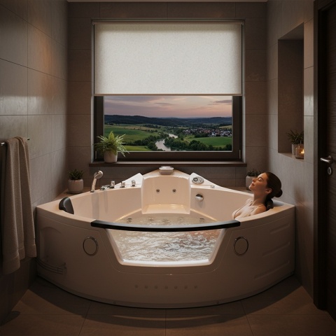 WANNA Z HYDROMASAŻEM Z PODGRZEWACZEM ORINO 632BH 157x157 CM