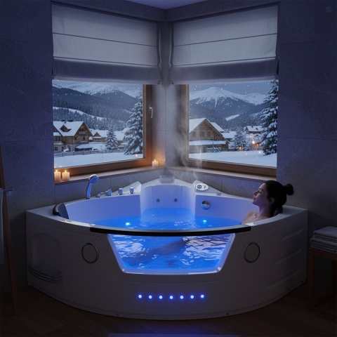 WANNA Z HYDROMASAŻEM Z PODGRZEWACZEM ORINO 632BH 157x157 CM