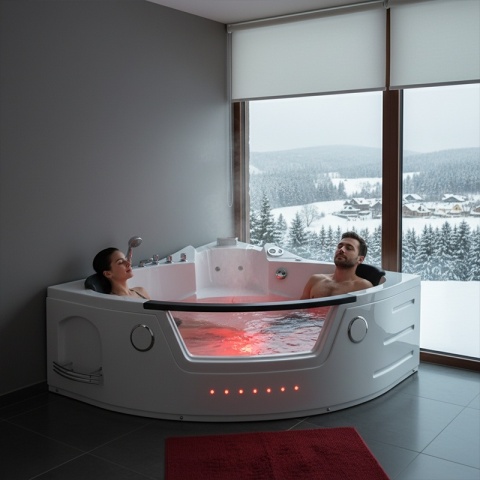 WANNA Z HYDROMASAŻEM Z PODGRZEWACZEM ORINO 632BH 157x157 CM