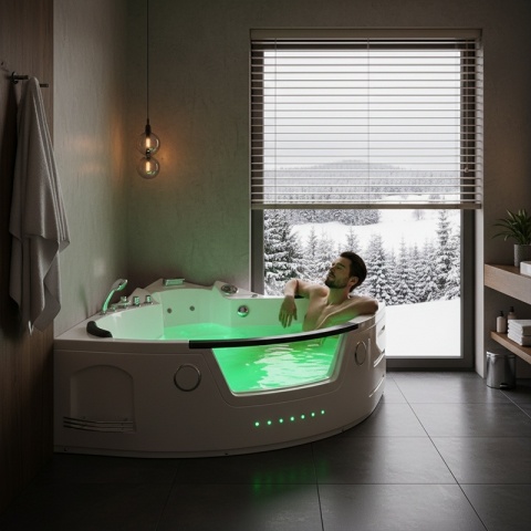 WANNA Z HYDROMASAŻEM Z PODGRZEWACZEM ORINO 632BH 157x157 CM