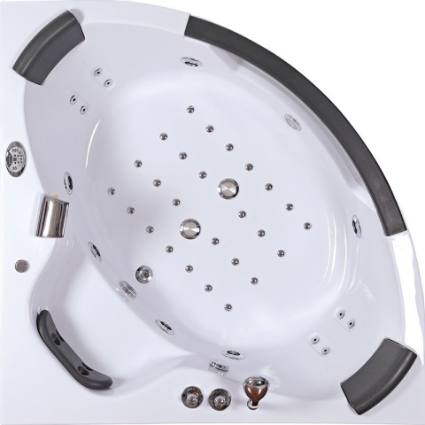 WANNA Z HYDROMASAŻEM Z PODGRZEWACZEM TIGA 604H BIAŁA 152x152 CM