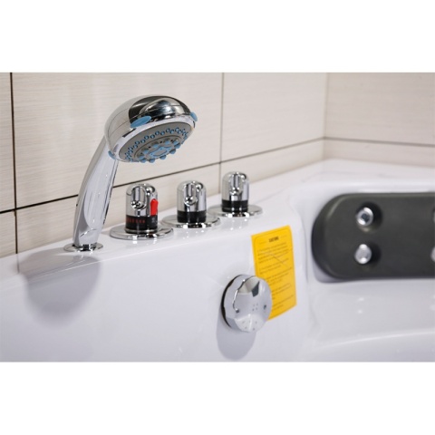 WANNA Z HYDROMASAŻEM Z PODGRZEWACZEM TIGA 604H BIAŁA 152x152 CM