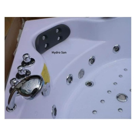 WANNA Z HYDROMASAŻEM Z PODGRZEWACZEM TIGA 604H BIAŁA 152x152 CM