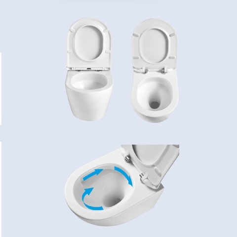 ZESTAW PODTYNKOWY WC STELAŻ GEBERIT DUOFIX MISKA FLOW-BL-TR-02 PRZYCISK DELTA 50 CZARNY POŁYSK