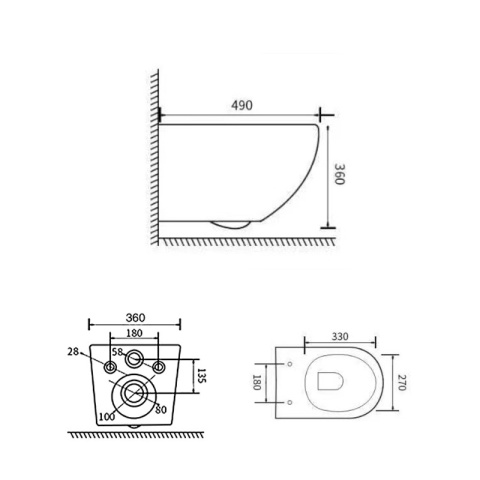 ZESTAW PODTYNKOWY WC STELAŻ GEBERIT DUOFIX MISKA FLOW-BL-TR-03 PRZYCISK DELTA 50 BIAŁY