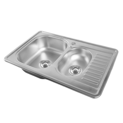 ZLEWOZMYWAK DWUKOMOROWY STALOWY 78X50CM INOX ZLEW KUCHENNY KALF2 2 GATUNEK