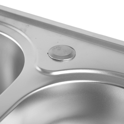 ZLEWOZMYWAK DWUKOMOROWY STALOWY 78X50CM INOX ZLEW KUCHENNY KALF2 2 GATUNEK