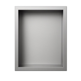 PÓŁKA ŁAZIENKOWA WNĘKOWA IGA Z KOŁNIERZEM CHROM 45X20X10 CM