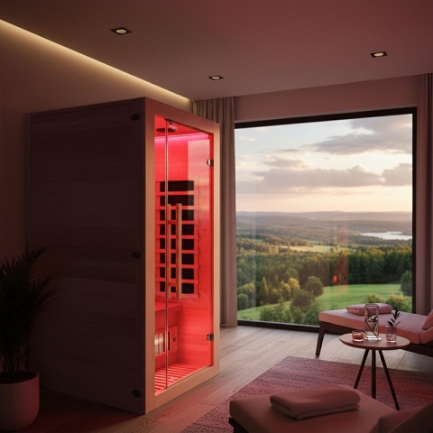 SAUNA SUCHA INFRARED NISKOTEMPERATUROWA ALTA1 1-2 OSOBOWA 90x90 CM