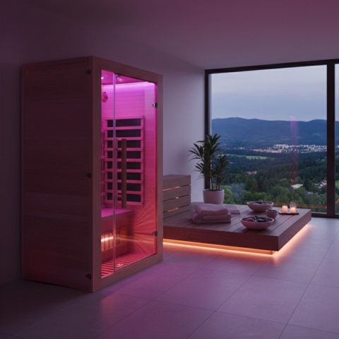 SAUNA SUCHA INFRARED NISKOTEMPERATUROWA ALTA1 1-2 OSOBOWA 90x90 CM