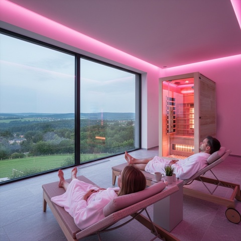 SAUNA SUCHA INFRARED NISKOTEMPERATUROWA ALTA1 1-2 OSOBOWA 90x90 CM