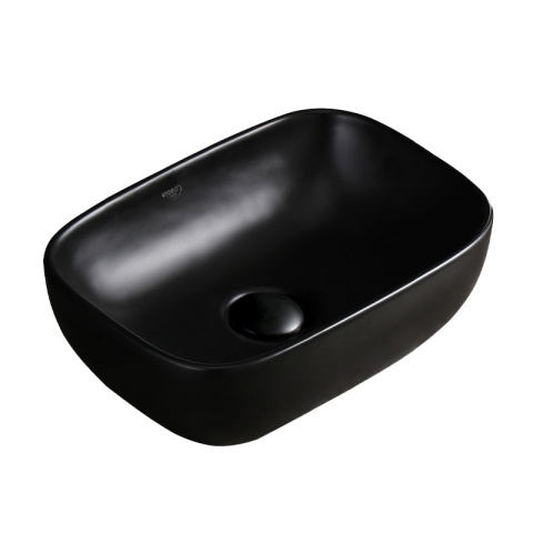 UMYWALKA NABLATOWA CERAMICZNA PROSTOKĄTNA MILO-MTB-370 CZARNY MAT 37x25 CM