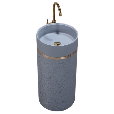 UMYWALKA WOLNOSTOJĄCA CERAMICZNA OKRĄGŁA SCOT1-GR-WOF-860 40x86 CM SZARA