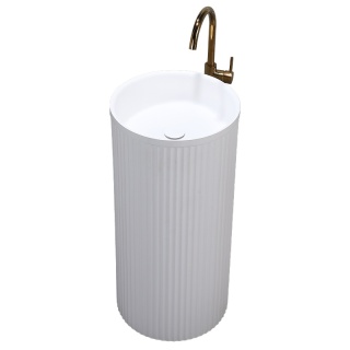 UMYWALKA WOLNOSTOJĄCA CERAMICZNA OKRĄGŁA SCOT3-WH-WOF-860 40x86 CM BIAŁA