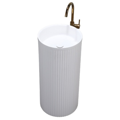 UMYWALKA WOLNOSTOJĄCA CERAMICZNA OKRĄGŁA SCOT3-WH-WOF-860 40x86 CM BIAŁA