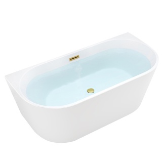 WANNA PRZYŚCIENNA LENA2 527C2 BIAŁA PRZELEW ZŁOTY SZCZOTKOWANY 160x80 CM