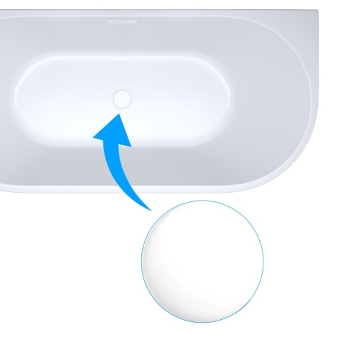 WANNA WOLNOSTOJĄCA PRZYŚCIENNA LENA 527C BIAŁA PRZELEW BIAŁY POŁYSK 160x75 CM