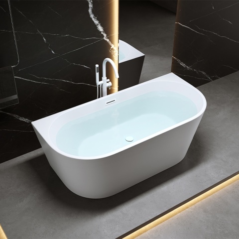 WANNA WOLNOSTOJĄCA PRZYŚCIENNA LENA2 527C2 BIAŁA PRZELEW BIAŁY 160x80 CM