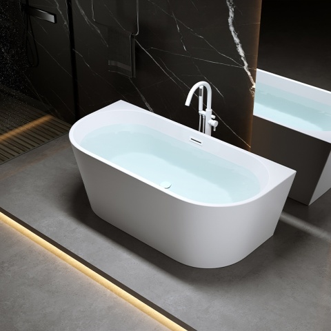 WANNA WOLNOSTOJĄCA PRZYŚCIENNA LENA2 527C2 BIAŁA PRZELEW BIAŁY MAT 160x80CM