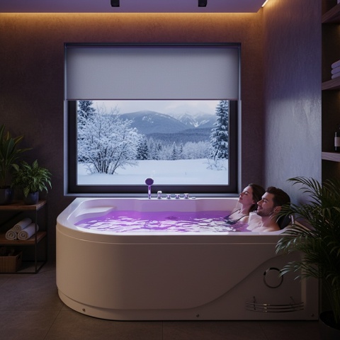 WANNA Z HYDROMASAŻEM Z PODGRZEWACZEM CARMEN 631LH LEWA BIAŁA 180x120 CM