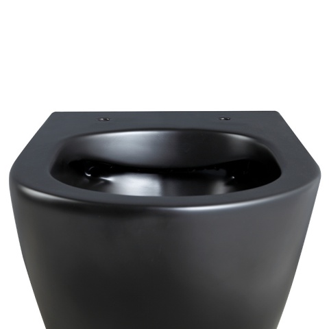 ZESTAW PODTYNKOWY WC STELAŻ GEBERIT DUOFIX MISKA PEAK-MTB-RIM-02 PRZYCISK DELTA 50 CZARNY POŁYSK