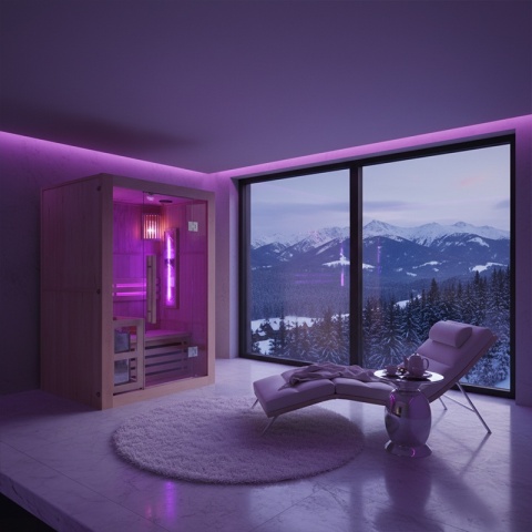 SAUNA FIŃSKA WYSOKOTEMPERATUROWA Z PIECEM KEMI1/HARVIA 3,5KW 1-2 OSOBOWA 120x105 CM