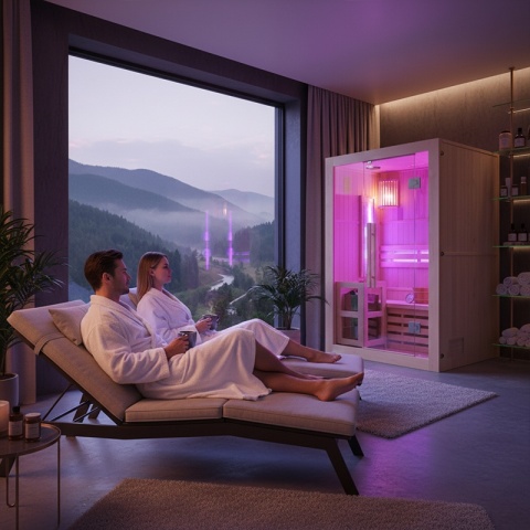 SAUNA FIŃSKA WYSOKOTEMPERATUROWA Z PIECEM KEMI1/HARVIA 3,5KW 1-2 OSOBOWA 120x105 CM