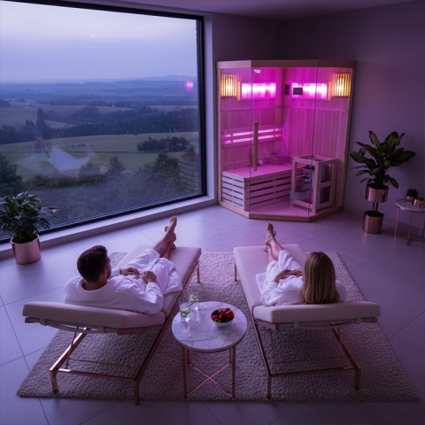 SAUNA FIŃSKA WYSOKOTEMPERATUROWA Z PIECEM KEMI2/HARVIA 3,5KW 1-2 OSOBOWA 120x120 CM