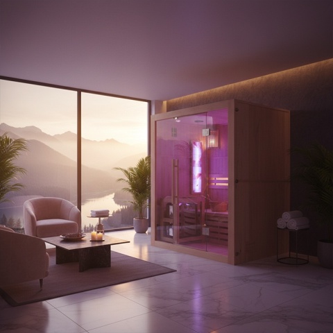 SAUNA FIŃSKA WYSOKOTEMPERATUROWA Z PIECEM KEMI3/HARVIA 4,5KW 3-4 OSOBOWA 150x120 CM