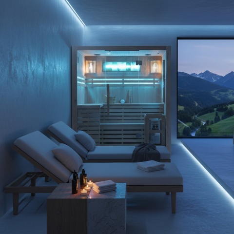 SAUNA FIŃSKA WYSOKOTEMPERATUROWA Z PIECEM KEMI5/HARVIA 6KW 4-5 OSOBOWA 180x160 CM