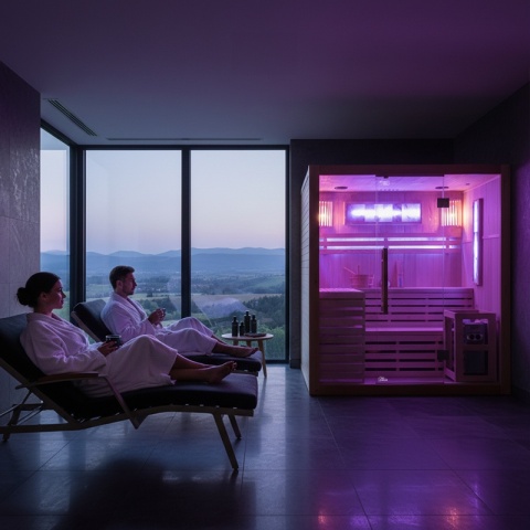 SAUNA FIŃSKA WYSOKOTEMPERATUROWA Z PIECEM KEMI5/HARVIA 6KW 4-5 OSOBOWA 180x160 CM