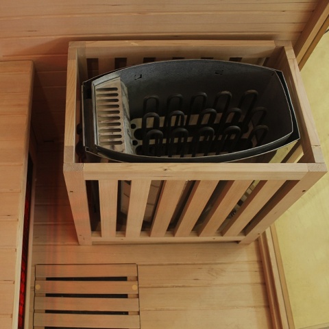 SAUNA KOMBO INFRARED/FIŃSKA HELSI2 Z PIECEM 8kW 5-6 OSOBOWA 200x160 CM 2w1