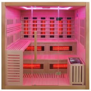 SAUNA KOMBO INFRARED/FIŃSKA HELSI2 Z PIECEM 8kW 5-6 OSOBOWA 200x160 CM 2w1