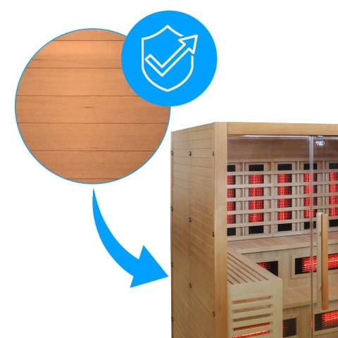 SAUNA KOMBO INFRARED/FIŃSKA HELSI2 Z PIECEM 8kW 5-6 OSOBOWA 200x160 CM 2w1