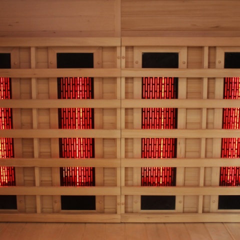 SAUNA KOMBO INFRARED/FIŃSKA HELSI3-NEW Z PIECEM 6kW 3-4 OSOBOWA 160x160 CM 2w1